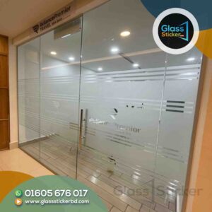 Office interior design, Thai Glass Partition Sticker for Branding your office, Custom Window Glass Sticker Design and Printing in Dhaka, Bangladesh