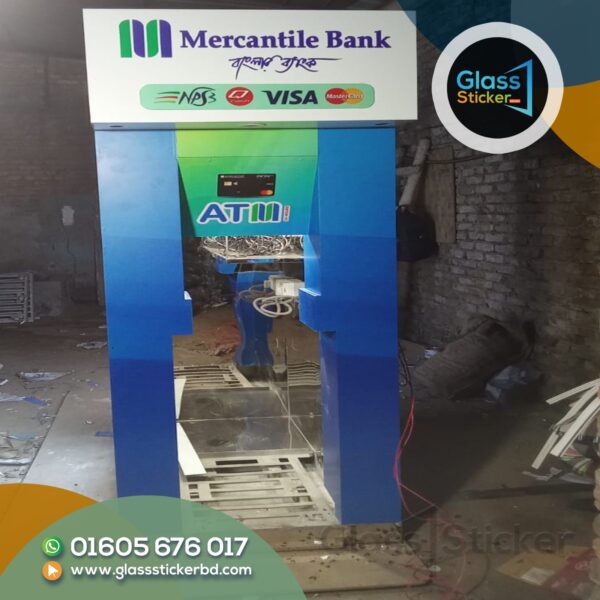 Vinyl Glass Sticker for ATM Booth Branding