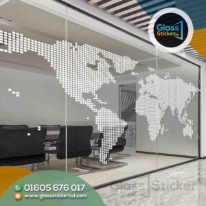 Glass sticker for samsung showroom
