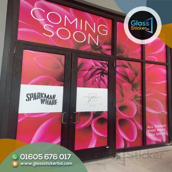 Showroom Sticker Showroom Glass Sticker Design