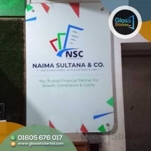 Company Logo Glass Sticker
