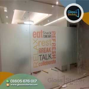 Business Branding Glass Sticker