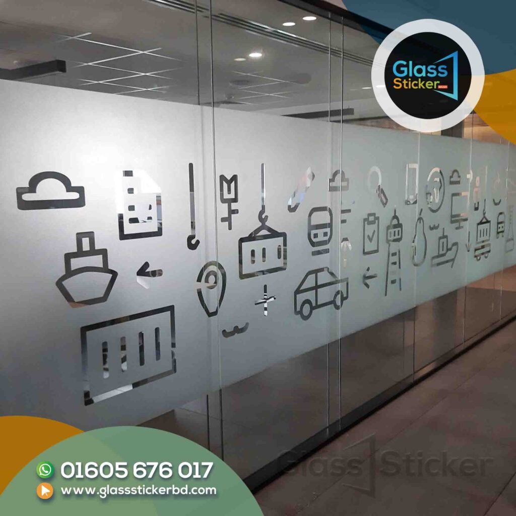 Showroom Sticker Glass sticker for mobile showroom