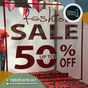 Discount Offer Glass Sticker