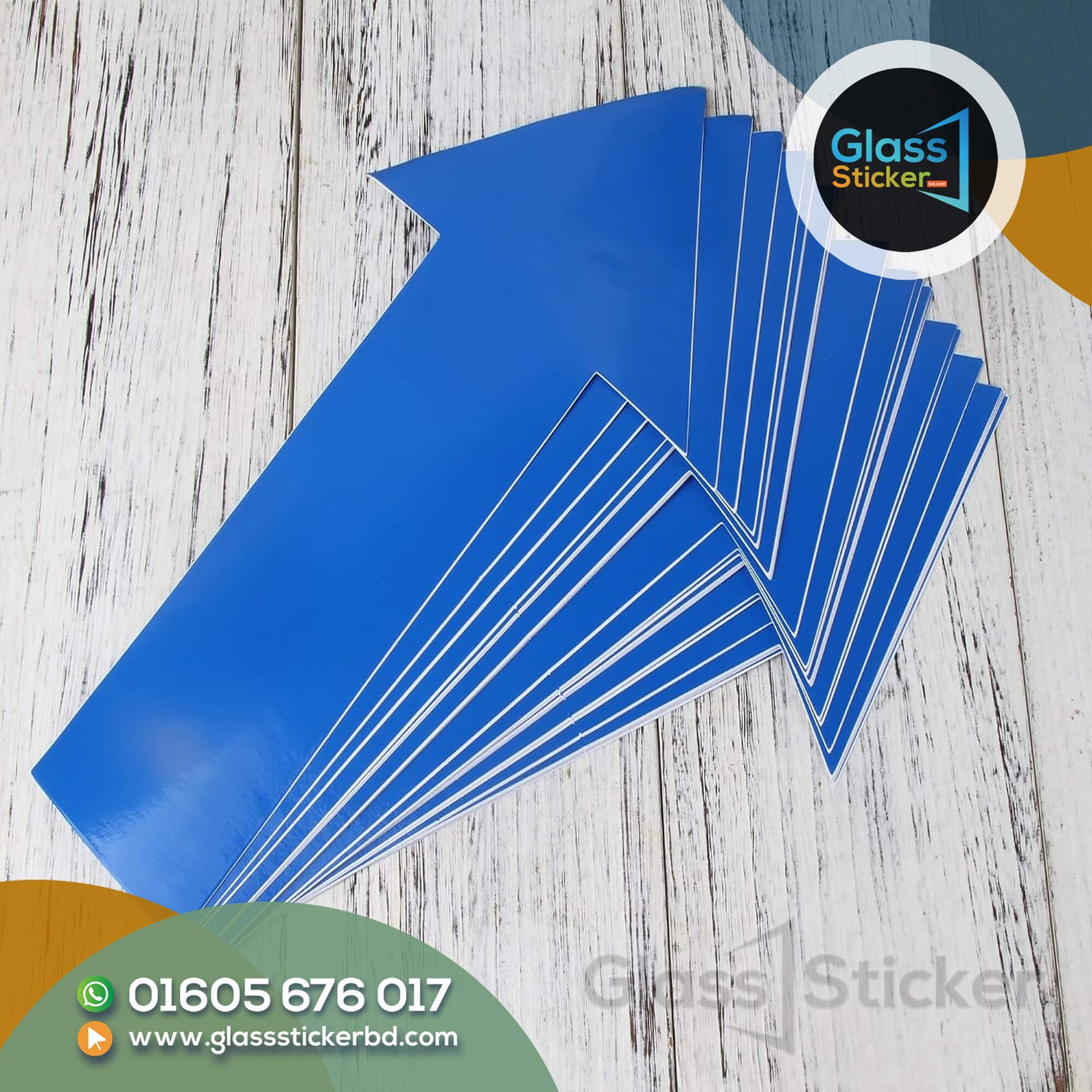Directional Arrow Glass Sticker