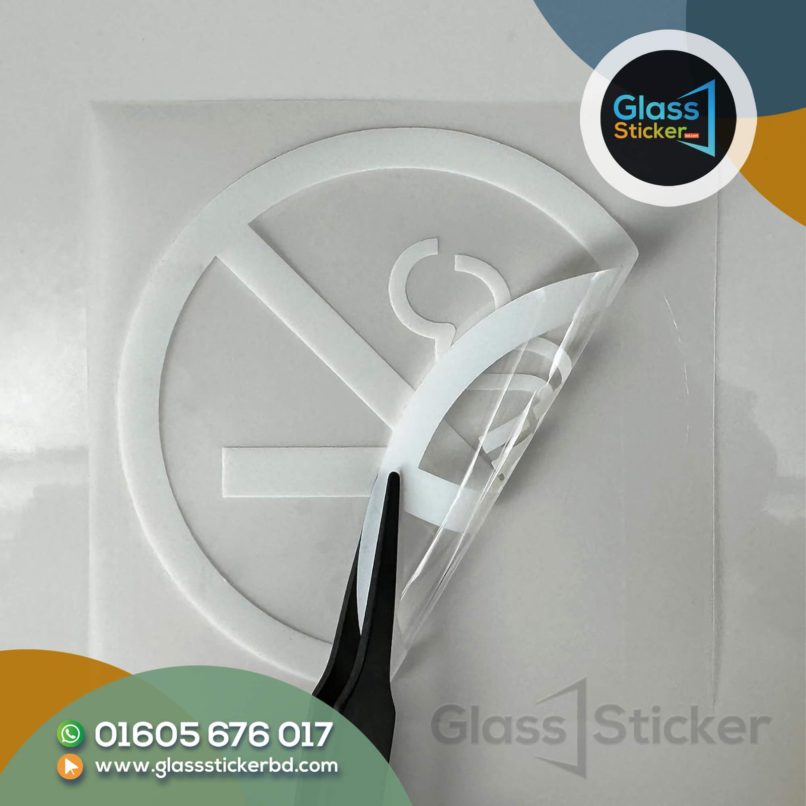 No Smoking Glass Sticker