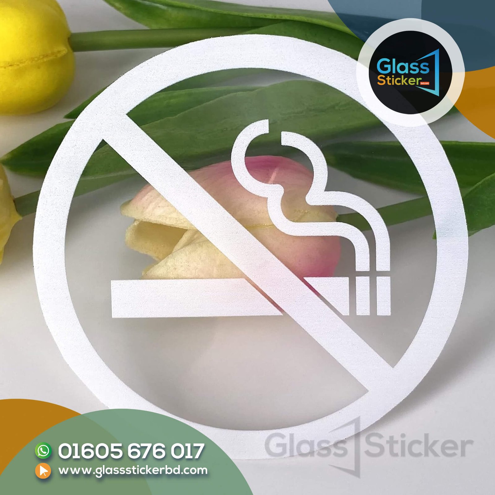 No Smoking Glass Sticker
