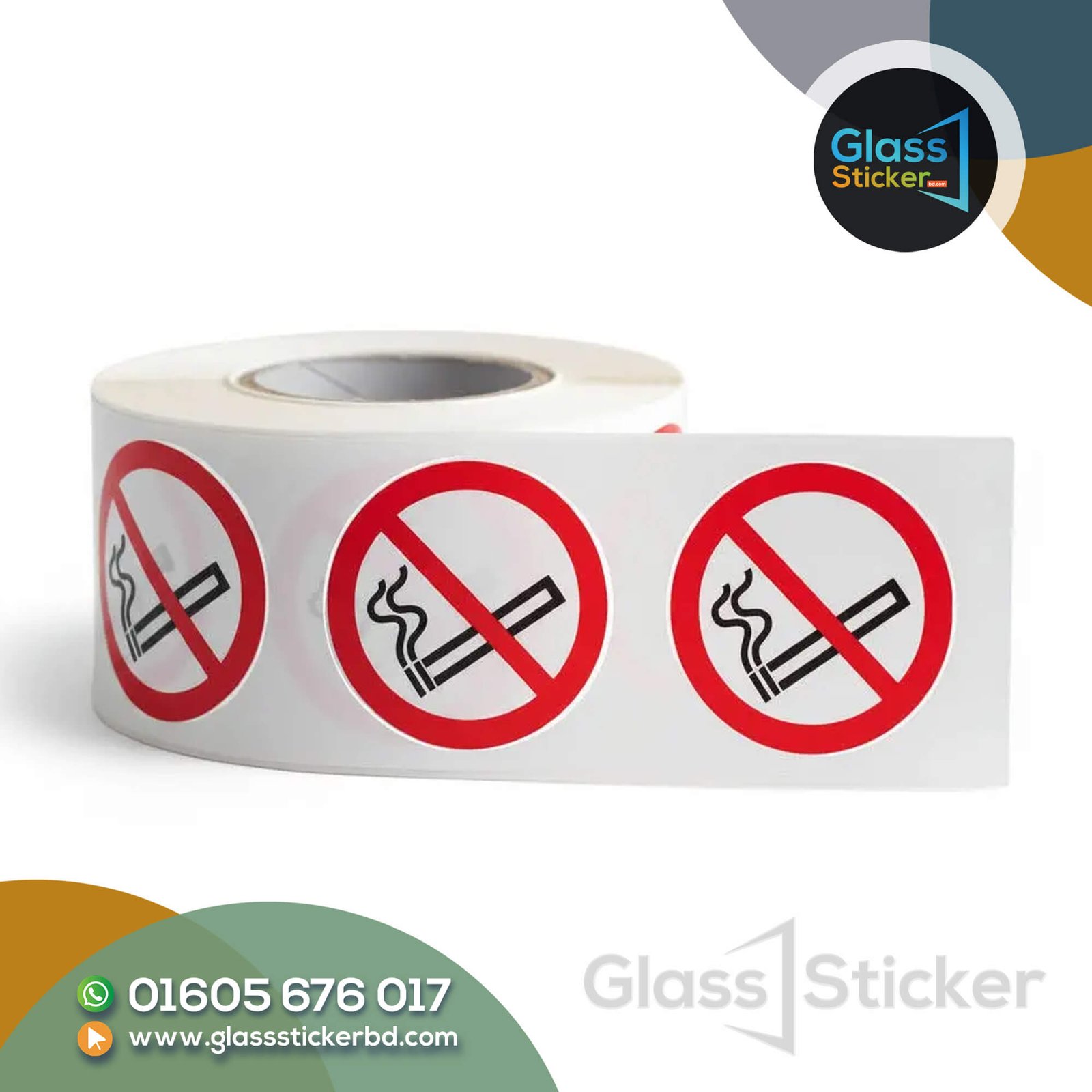 No Smoking Glass Sticker