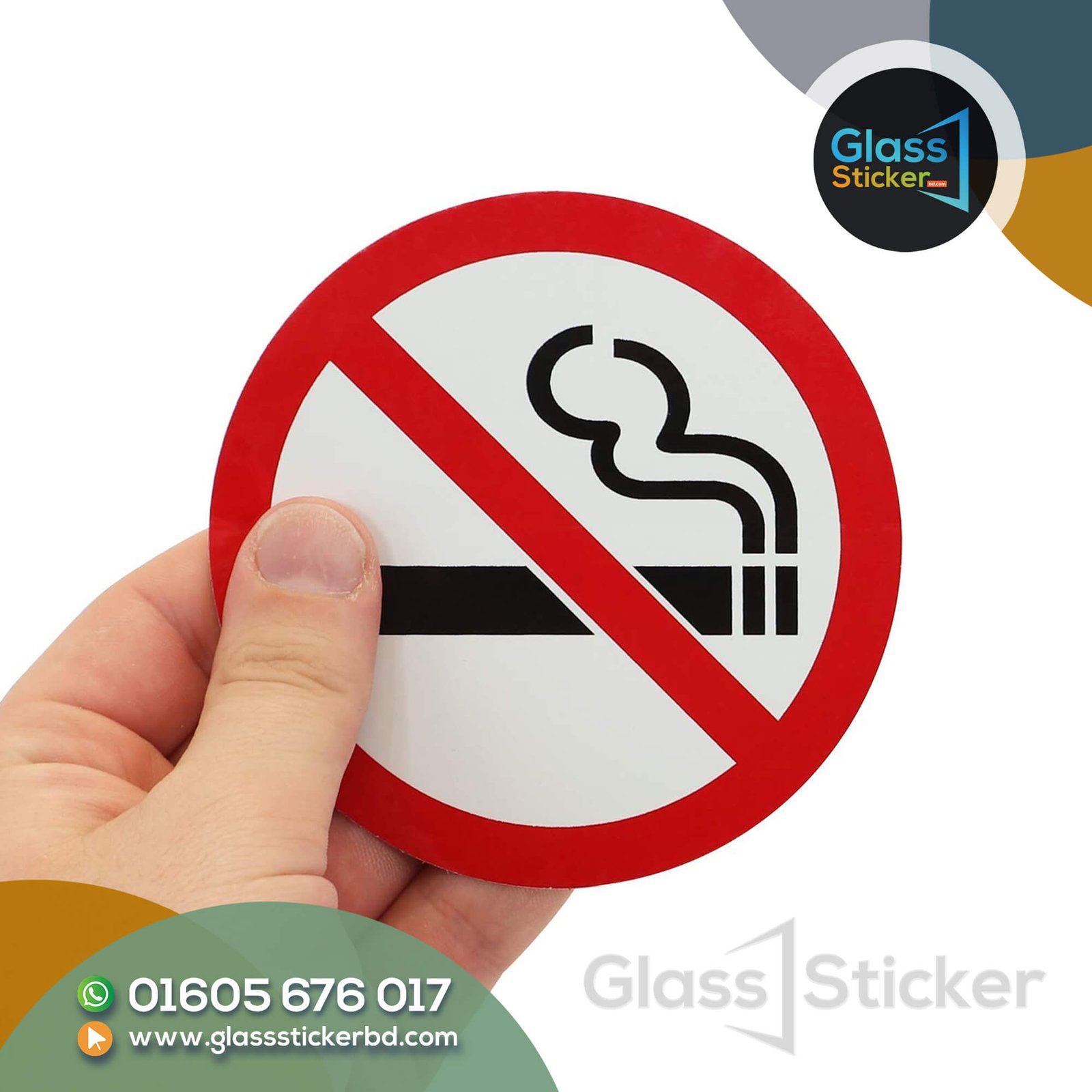 No Smoking Glass Sticker
