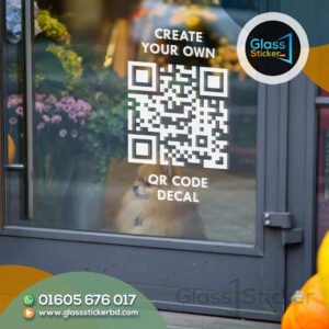 QR Code Glass Sticker
