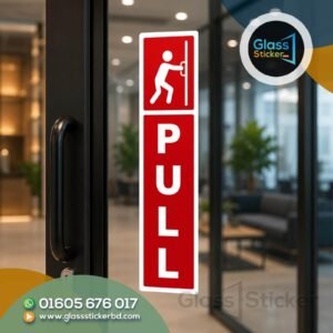 Push Pull Glass Door Sticker