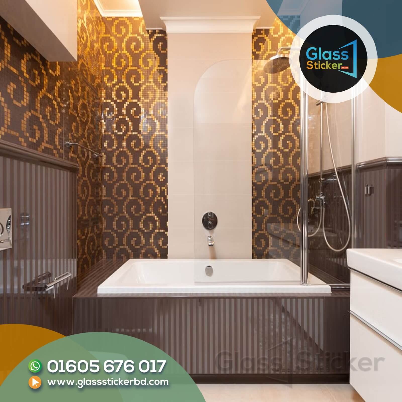 Washroom Glass Door Sticker