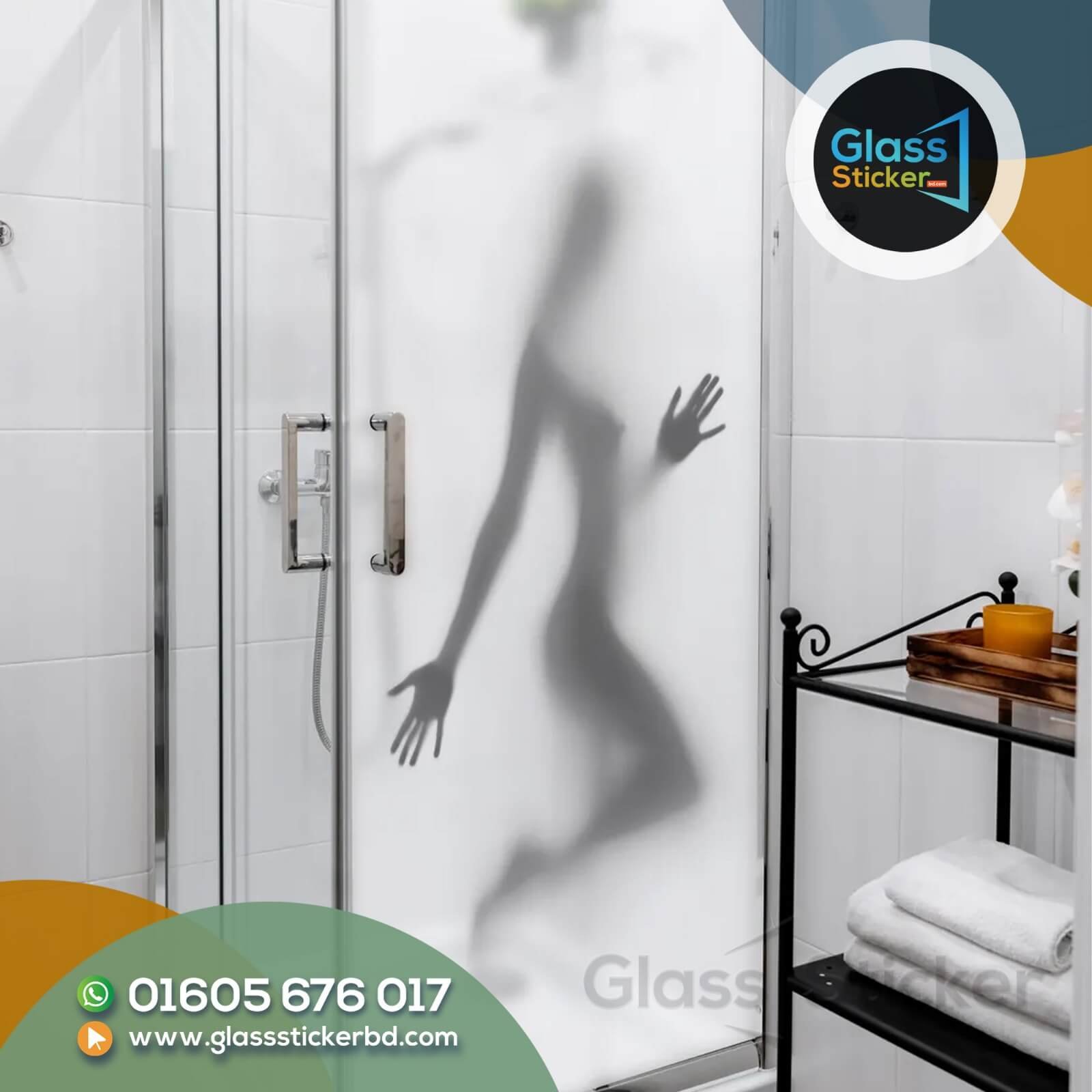 Washroom Glass Door Sticker