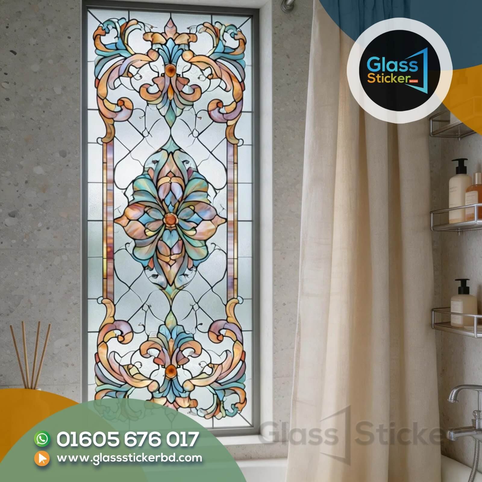 Washroom Glass Door Sticker
