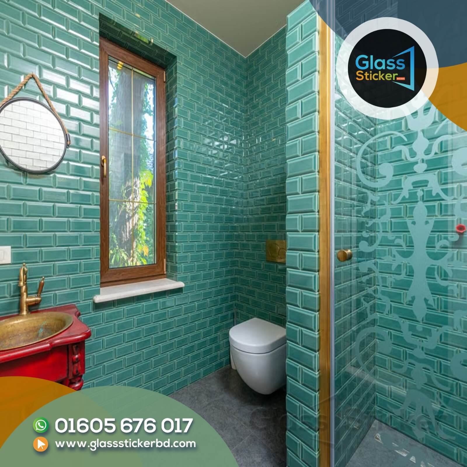 Washroom Glass Door Sticker